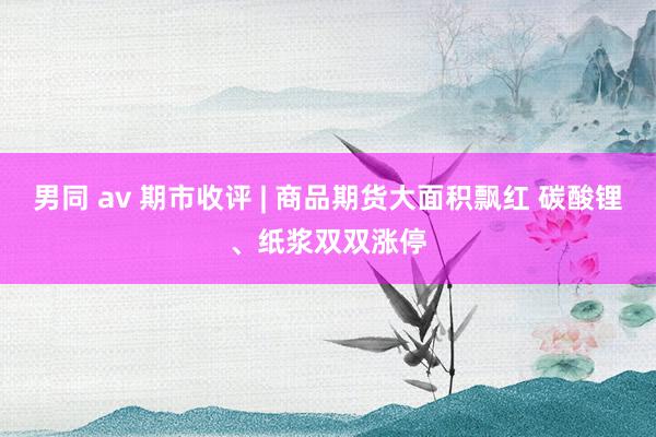 男同 av 期市收评 | 商品期货大面积飘红 碳酸锂、纸浆双双涨停
