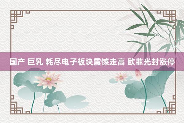 国产 巨乳 耗尽电子板块震憾走高 欧菲光封涨停