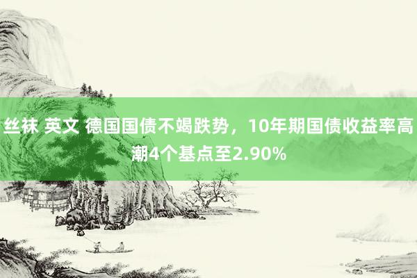 丝袜 英文 德国国债不竭跌势，10年期国债收益率高潮4个基点至2.90%